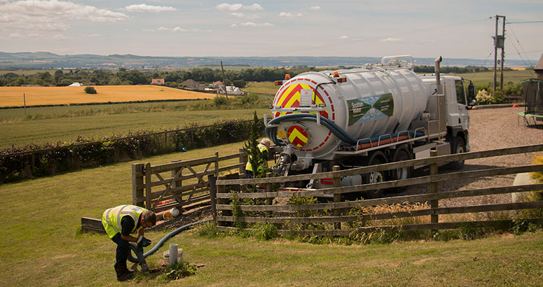 Septic tank desludging