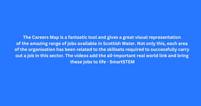 careers map quote text on blue background 