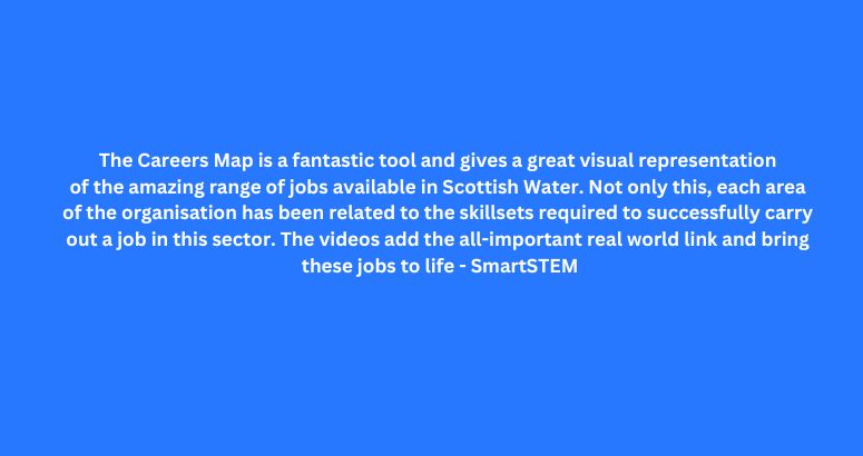 careers map quote text on blue background