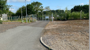 Entrance to site which will host Almondbank Waste Water Pumping Station