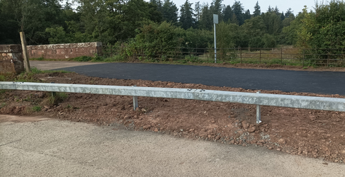 The damaged section of pipe has been replaced and the area reinstated Ballochruin Burst