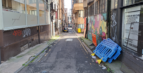 The damaged sewer is at the junction of Bath Lane and Hope Street Hope Street Bath Lane Sewer Repair