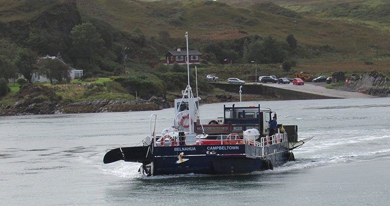Ferry arrriving on Isle of Luing Ferry arrriving on Isle of Luing
