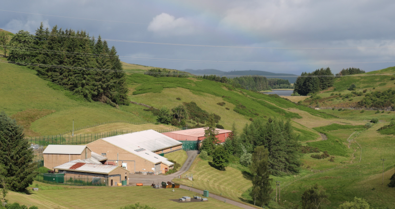 The existing Glenfarg Water Treatment Works near East Blair