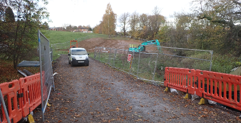Works are ongoing in the field off Hamilton Road