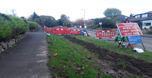 Roadworks in Mearns Road Picketlaw Water Treatment Works