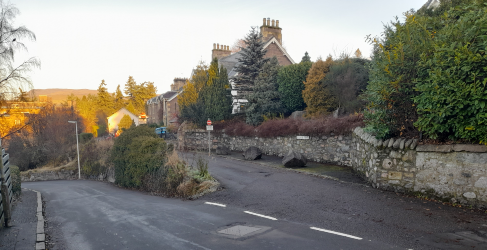 Sauchie Road, Crieff Junction at Milnab Street, Crieff