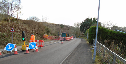 Traffic management on McCaig Road Traffic management on McCaig Road