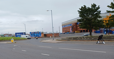 The two lanes westbound towards Helen Street roundabout will be closed Broomloan Road Roundabout