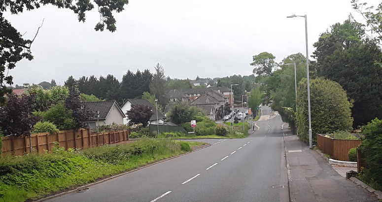 View of Mearns Road in Newton Mearns
