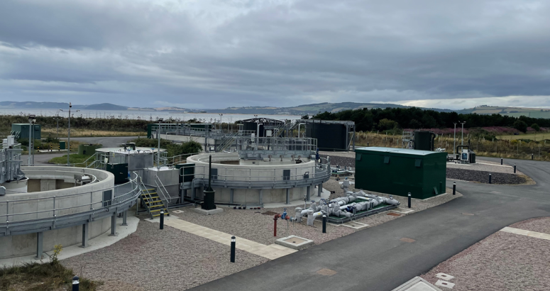 The upgraded Waste Water Treatment Works, viewed from the inlet works