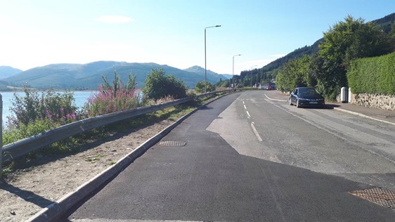 Kilmun completed roadworks