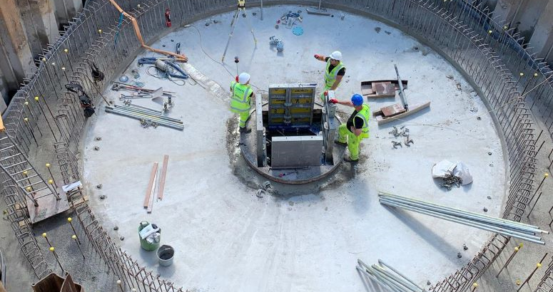 Engineers at Banchory waste water treatment works