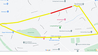 Craigleith Road Closure map