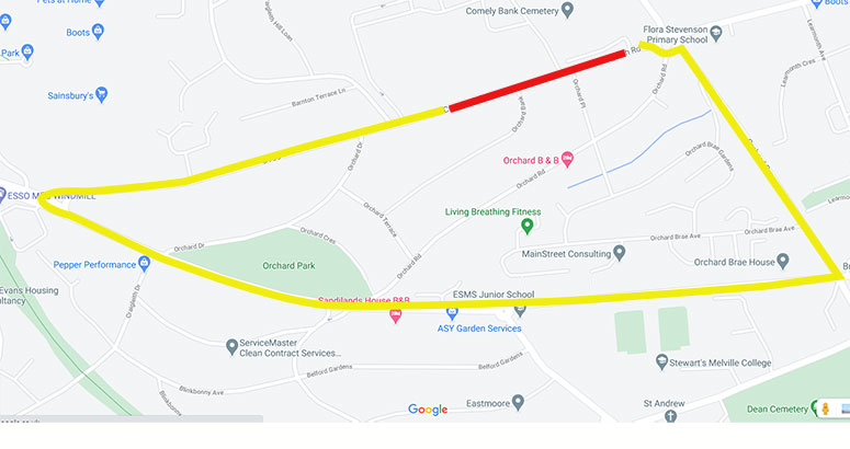 Craigleith Road Closure