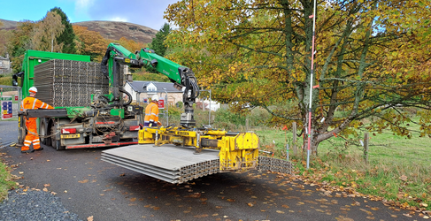 Special track will be laid to protect the road surface Dollar Waste Water Treatment Works Upgrade