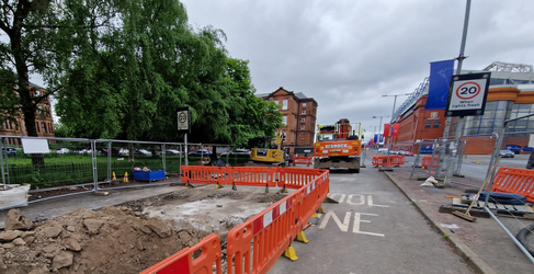 We have been working in Edmiston Drive in Ibrox for some time Glasgow Resilience Project