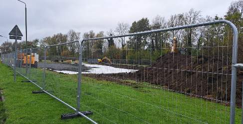 Our site compound is being set up between the two overflow locations IUW Stirling