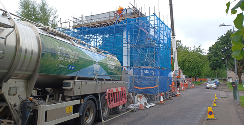 The work is part of an £11million investment project Kings Inch Road Sewer Upgrade