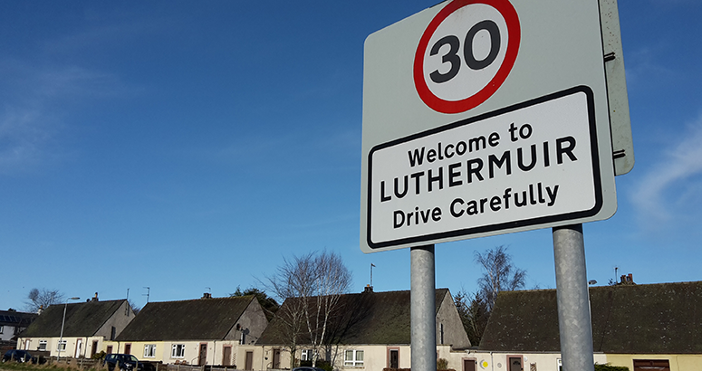 Welcome to Luthermuir sign