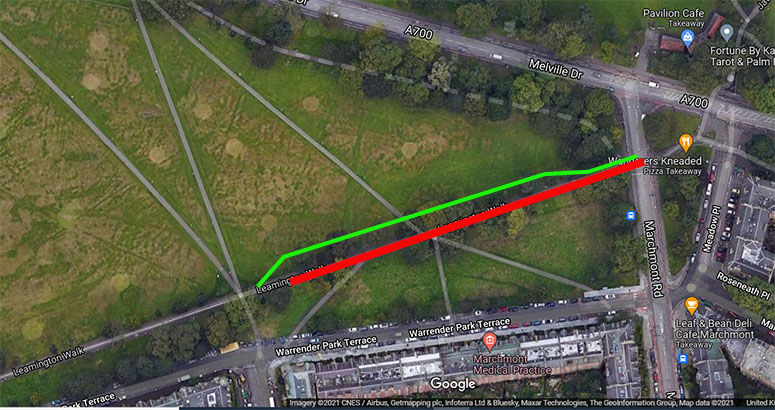 Leamington Way Diversion route map