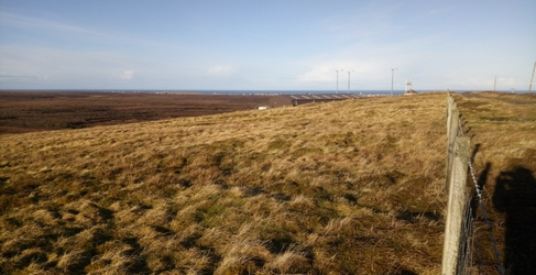 Long range view of Ness Water Treatment Works, Isle of Lewis