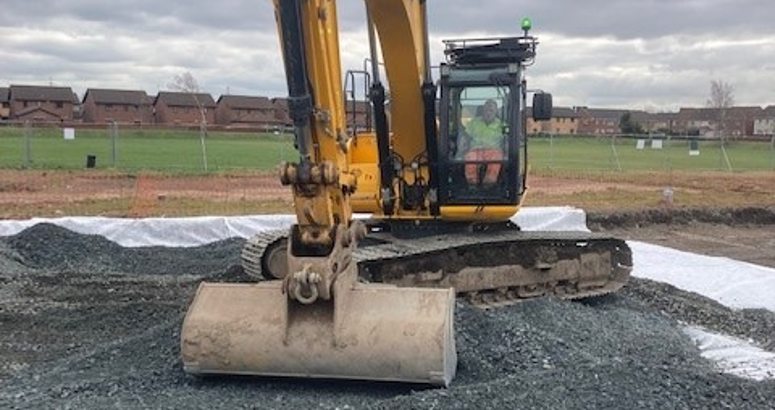 Digger at King George V Playing Fields