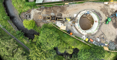 A new outfall is also being constructed Stewarton Barbours Park