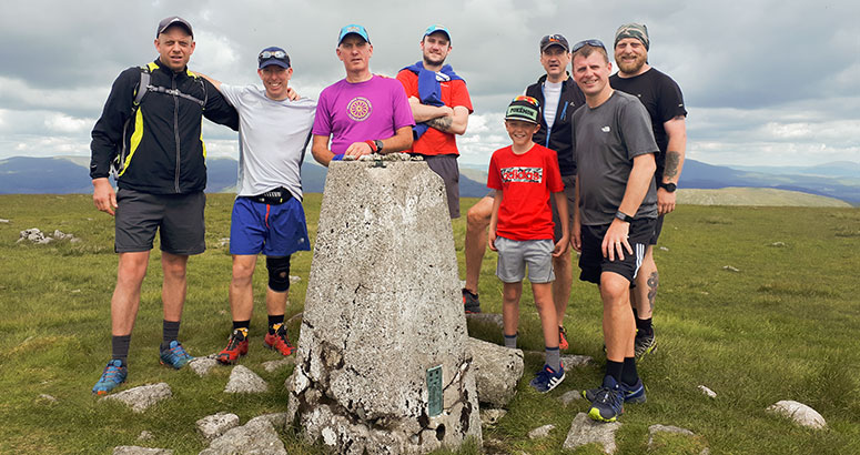 Mark Hannay at the top of Cainrsmore