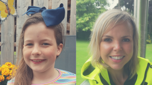 Kayleen Paterson (9) from Dingwall and Kirsty McLaughlan of Scottish Water
