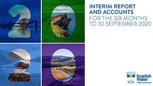 Front cover of Scottish Water Interim Report September 2020