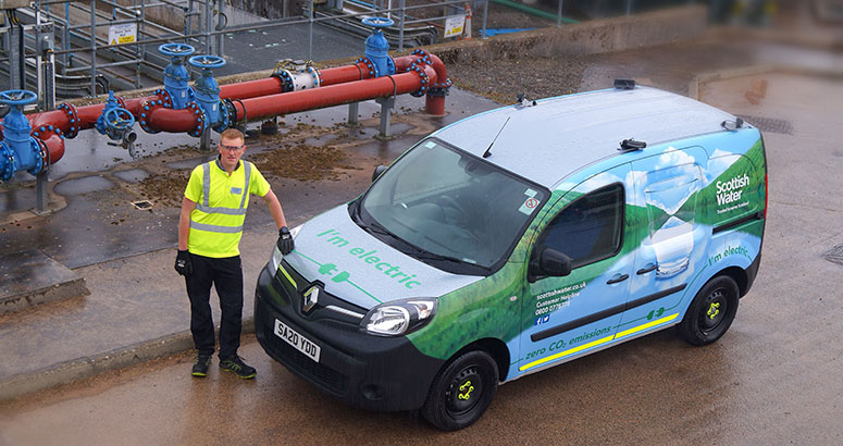 Electric Van with SW employee