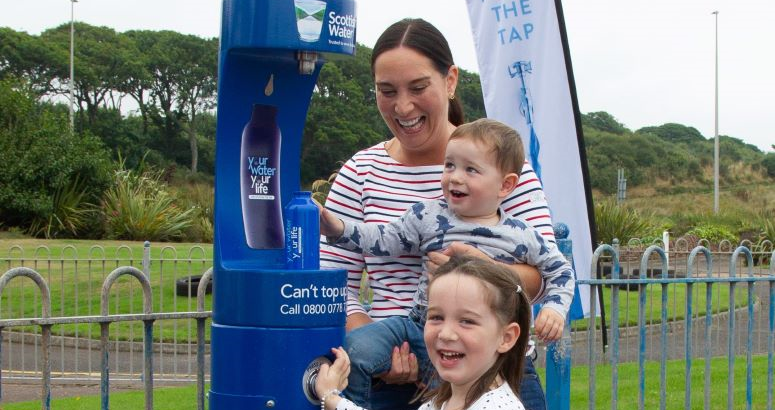 The new top up tap was popular with families visiting the park