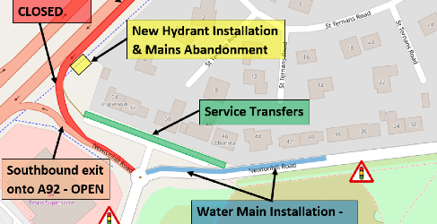 Newtonhill phase 4 graphic Graphic of Newtonhill mains upgrade project