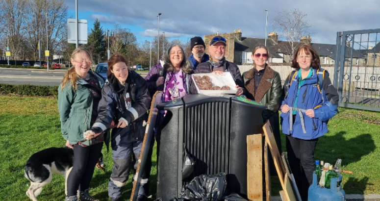 Litter pickers group photo Group photo of litter pickers