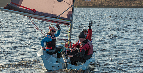 People on a sail boat