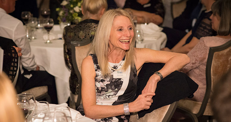 Woman at awards event