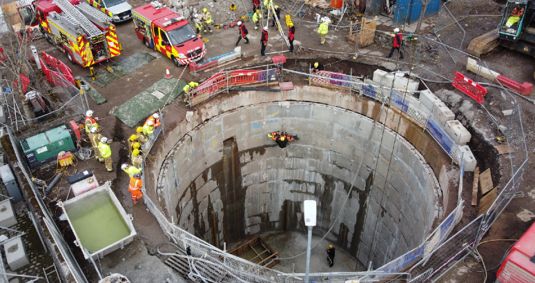 Wellgate Training Exercise Scottish Fire & Rescue Service training in new storm tank