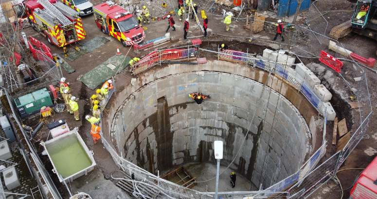 Scottish Fire & Rescue Service training in new storm tank