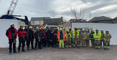 Wellgate Training Exercise Scottish Fire & Rescue Service personnel