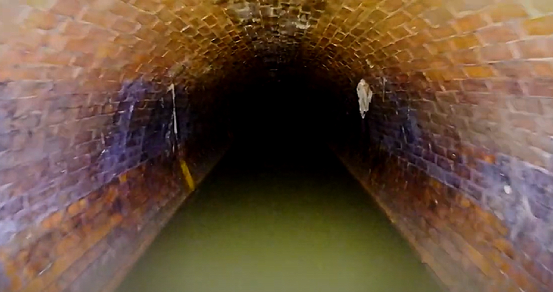 Drone in sewer
