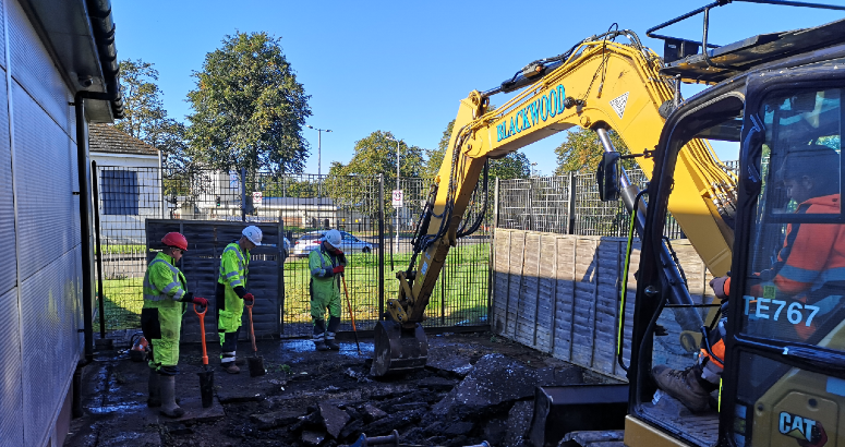 Work underway at Nethercraigs Sports club