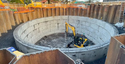 Braidholm Road Sewer Flooding Project Excavation of storm water storage tank