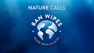 Nature Calls logo with blue and white image of planet