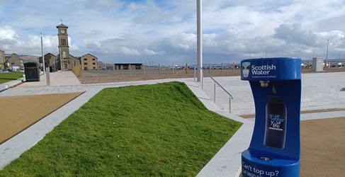 The tap is located on the new Helensbuurgh Waterfront development Helensburgh Top Up Tap