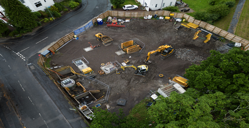 Work to reinstate the ground above the new storm tank will begin soon Braidholm Road Sewer Flooding Project
