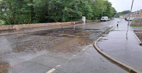 A section of David Dale Avenue was closed while the new sewer was installed David Dale Avenue Sewer Flooding