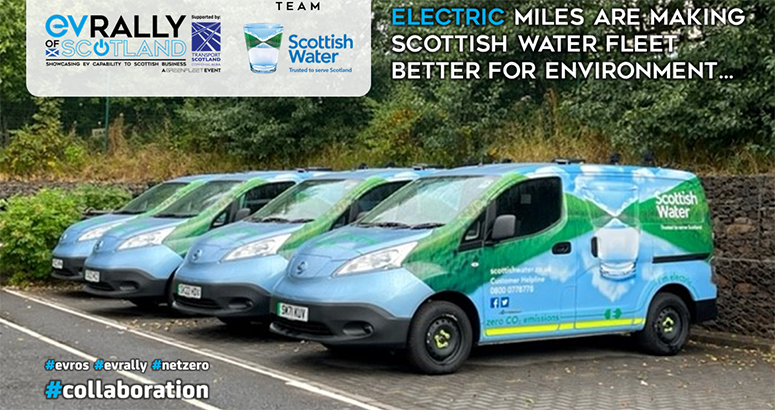 EV Rally scottish water branded electric vehicles