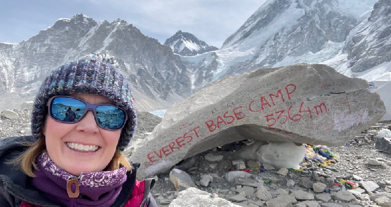 Lorna's selfie from Everest Base Camp Lorna's selfie from Everest Base Camp