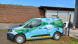 example of a Scottish Water branded electric vehicle van
